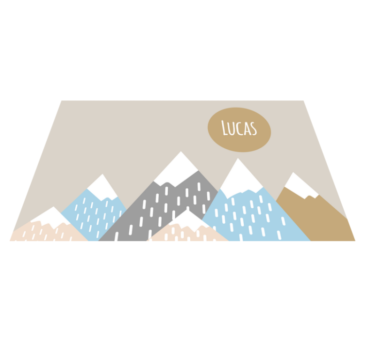 名前 ビニールマット カスタマイズ可能な山の風景 - TENSTICKERS