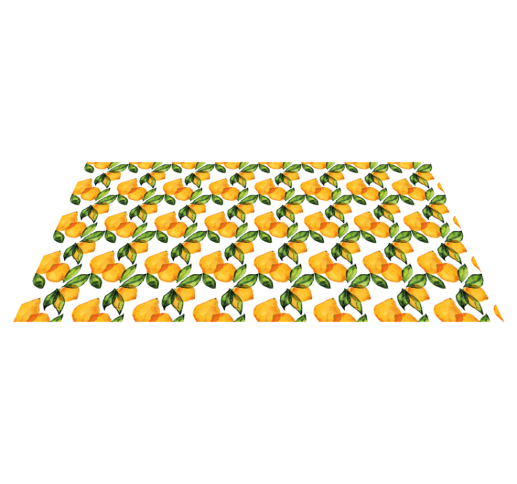 レモン地中海風フローラルラグ - TENSTICKERS