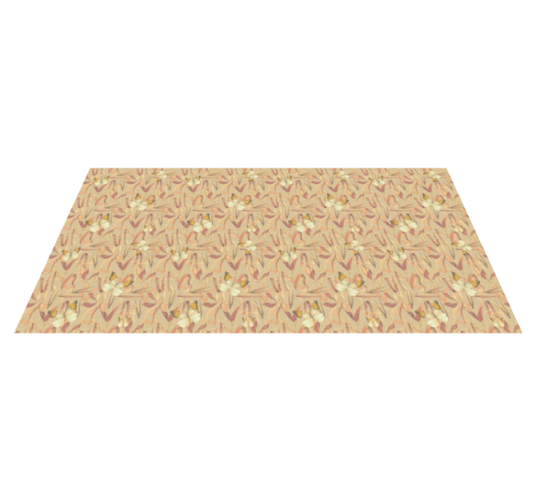 リビングルーム ビニールマット 花柄のアンサンブル - TENSTICKERS