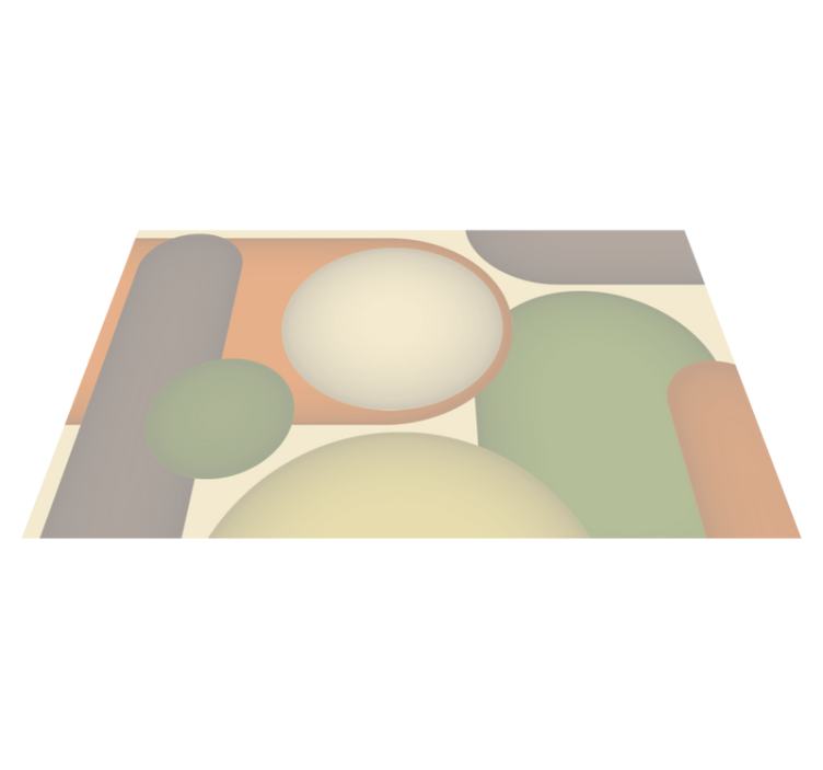 現代のビニールマット現代的な円形模様 - TENSTICKERS