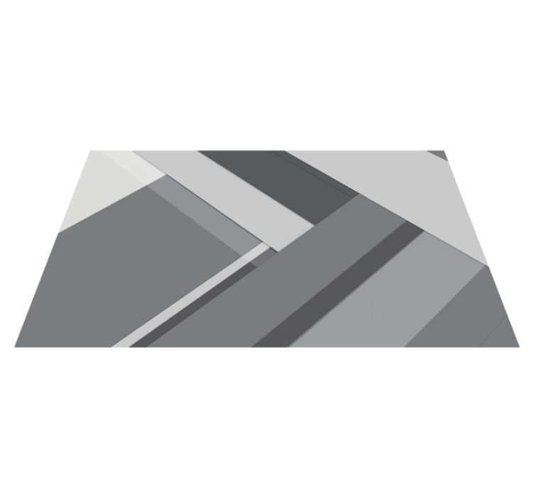 オフィス ビニールマット 幾何学的な灰色 - TENSTICKERS