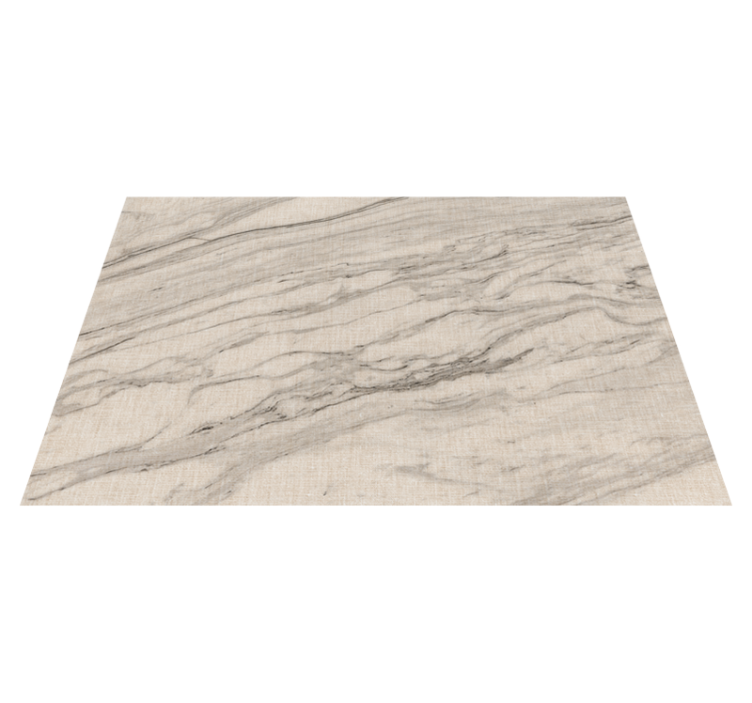 大理石ビニールラグアイボリーの色合いと黒のディテール - TENSTICKERS