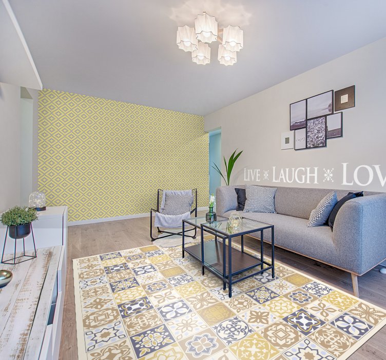 石灰岩のスペインのタイルタイルカーペット - TENSTICKERS