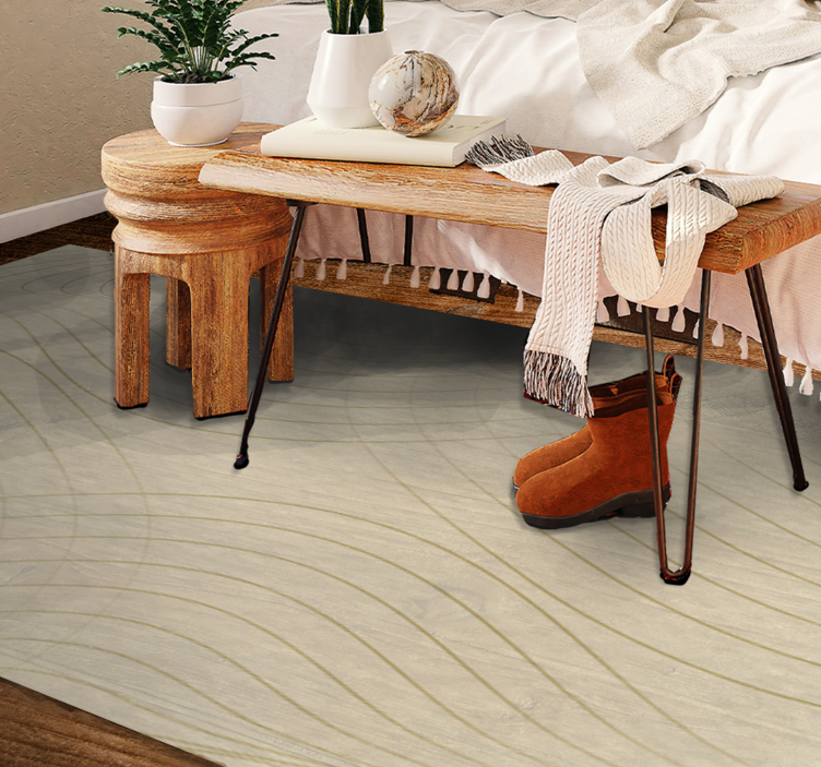 ミニマリスト ビニールマット 流れるラインアート - TENSTICKERS