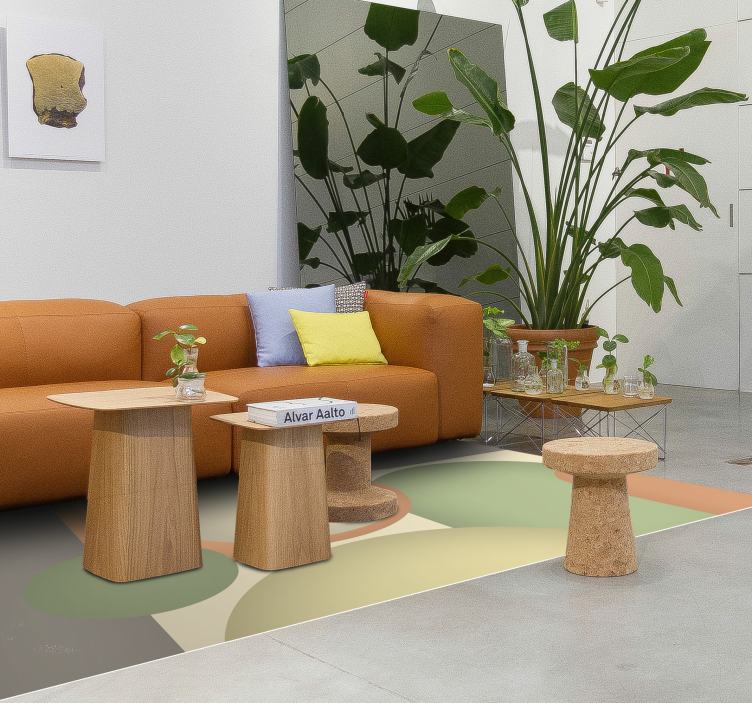 現代のビニールマット現代的な円形模様 - TENSTICKERS