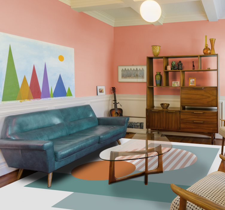 現代のビニールマット晴れた幾何学的円 - TENSTICKERS