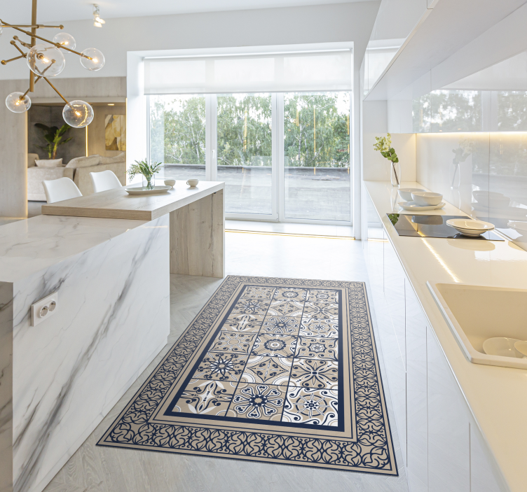 ビニール タイル カーペット ブラウン ヴィンテージ タイル - TENSTICKERS