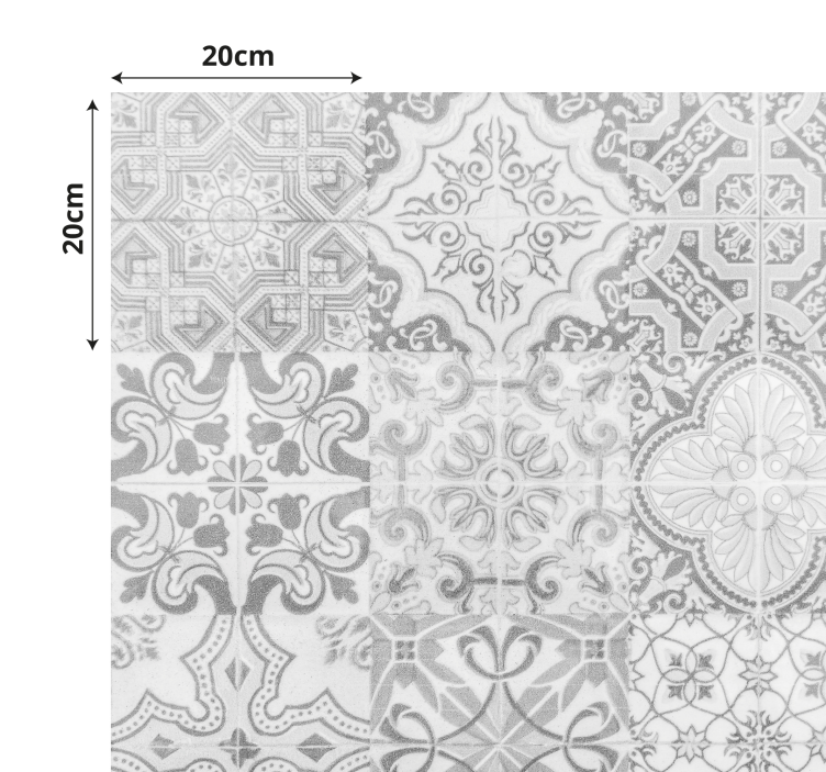 石の効果モザイクパターンタイルカーペット - TENSTICKERS