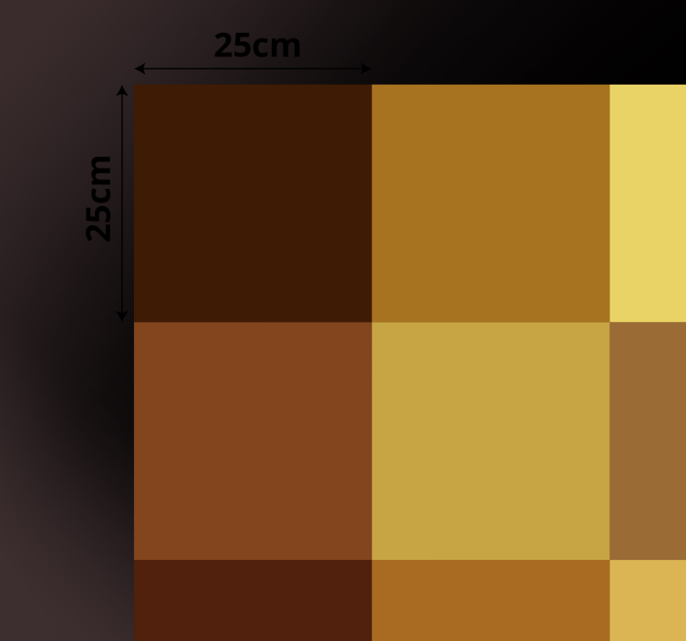 幾何学的な ビニールマット 青いチェック柄 - TENSTICKERS