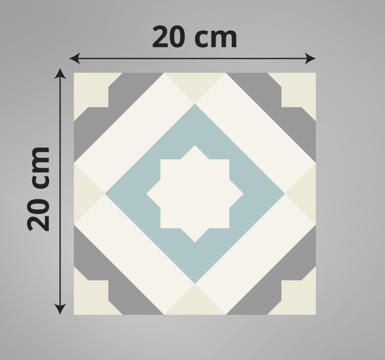 ビニール タイル カーペット エレガントな星のモチーフ - TENSTICKERS