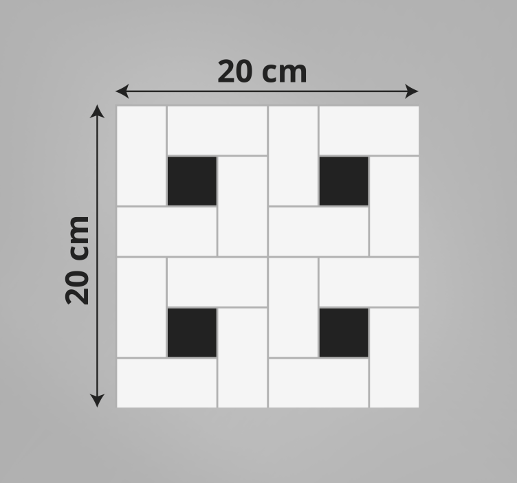 ビニール タイル カーペット チェック柄スタイル - TENSTICKERS