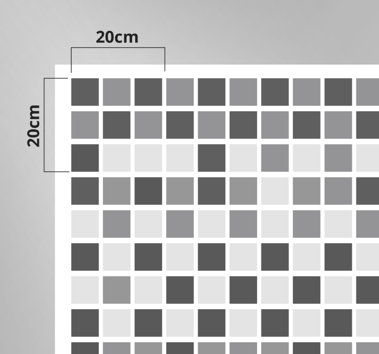バスルームに1枚ビニールカーペット グレーシェード - TENSTICKERS