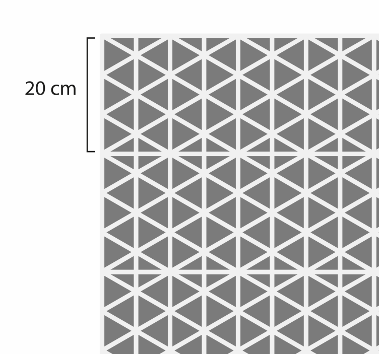 キッチン マット ビニール 三角形のグレー要素 - TENSTICKERS