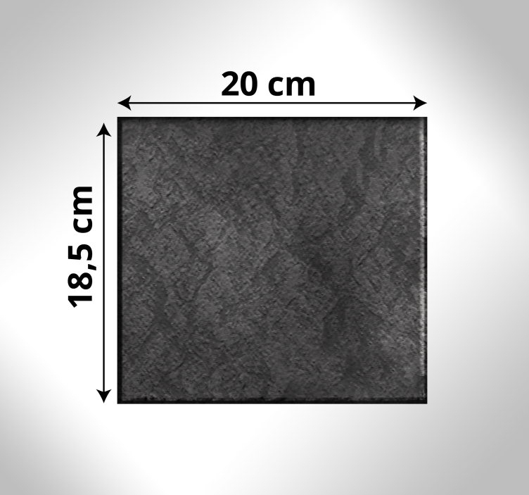 テクスチャー ビニールマット テクスチャーのある石の正方形 - TENSTICKERS