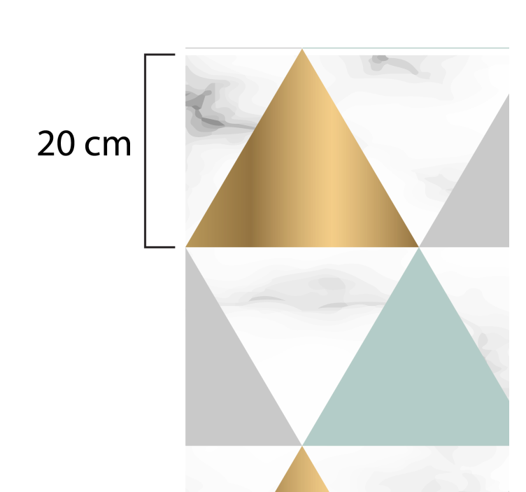 幾何学的な ビニールマット 幾何学的な三角形のモザイク - TENSTICKERS