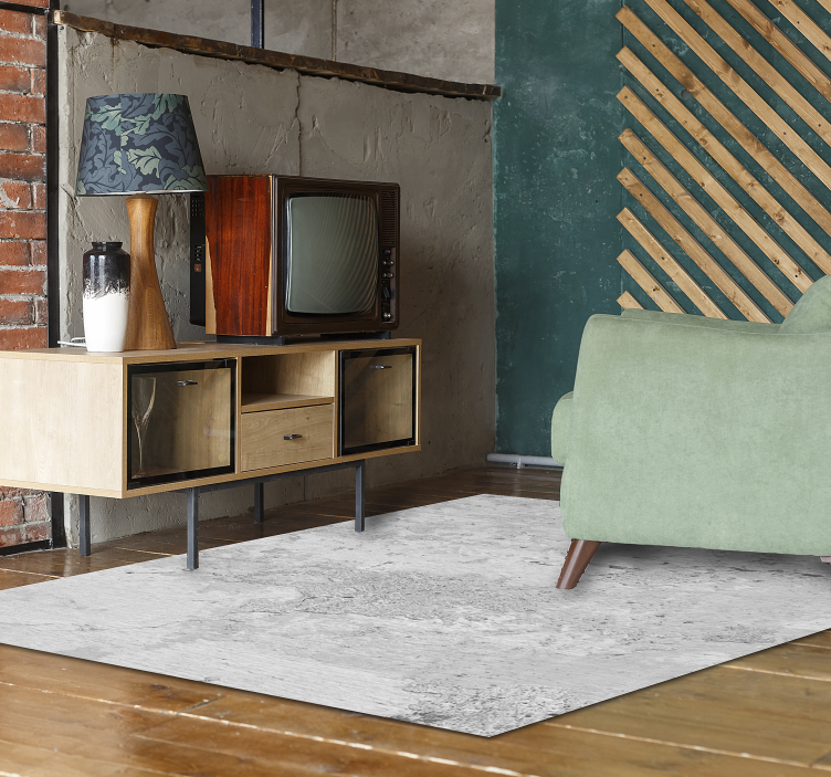 見事な白いセメントビニールの敷物 - TENSTICKERS