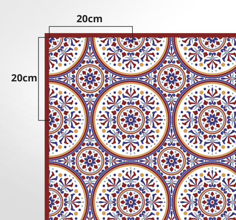 Majolicaタイルビニールホールラグ - TENSTICKERS