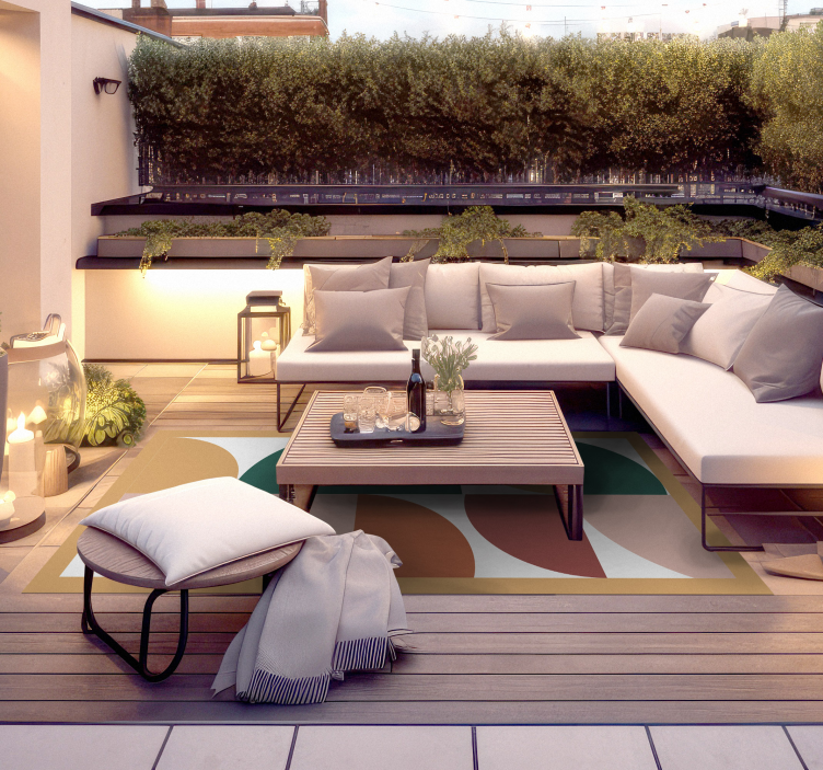 現代のビニールマット角度のある抽象セグメント - TENSTICKERS