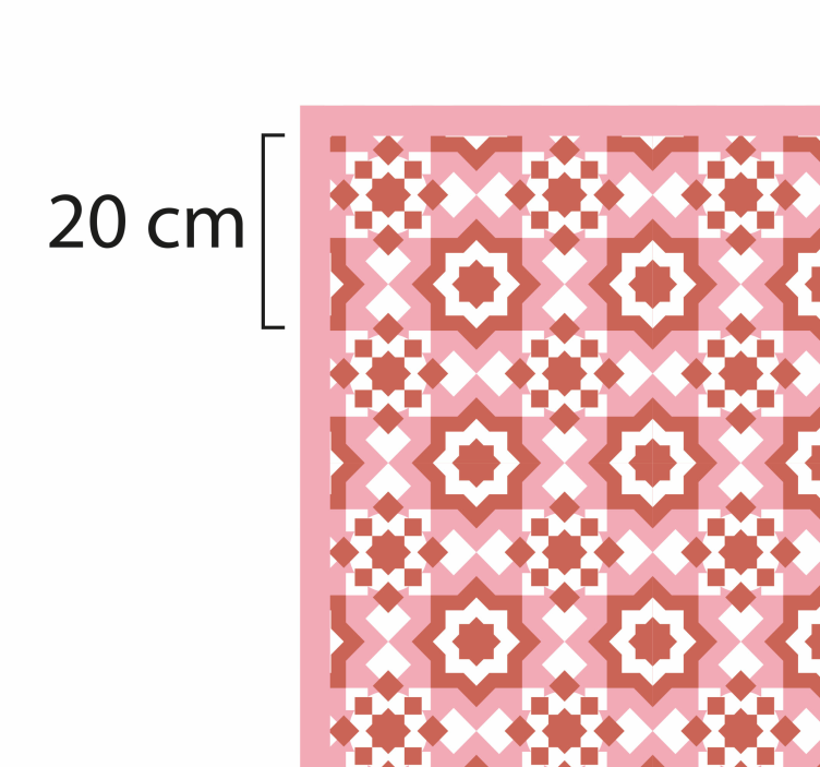 キッチンビニールラグ赤い四角タイルカーペット - TENSTICKERS