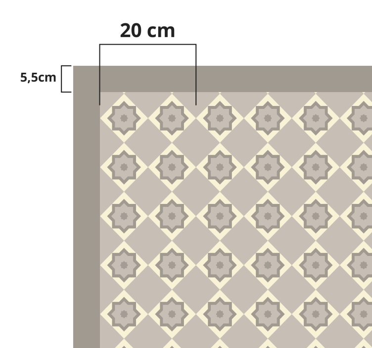 大理石ビニールラグエレガントスター柄 - TENSTICKERS