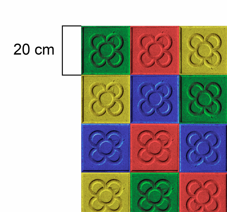 リビングルーム ビニールマット ポップアートパノラマタイル - TENSTICKERS