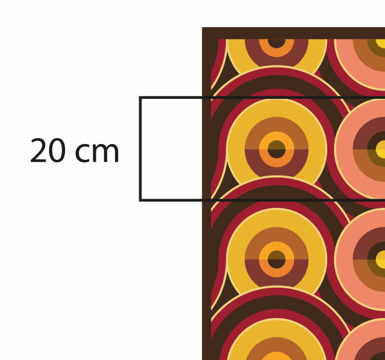 70年代のポップオールドサークルパターンヴィンテージラグ - TENSTICKERS