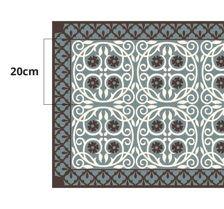 バスルームに1枚ビニールカーペット花の要素アレンジメント - TENSTICKERS