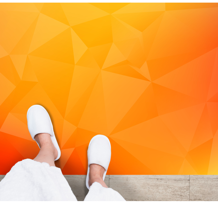 リビングルーム ビニールマット 幾何学的なグラデーション効果 - TENSTICKERS