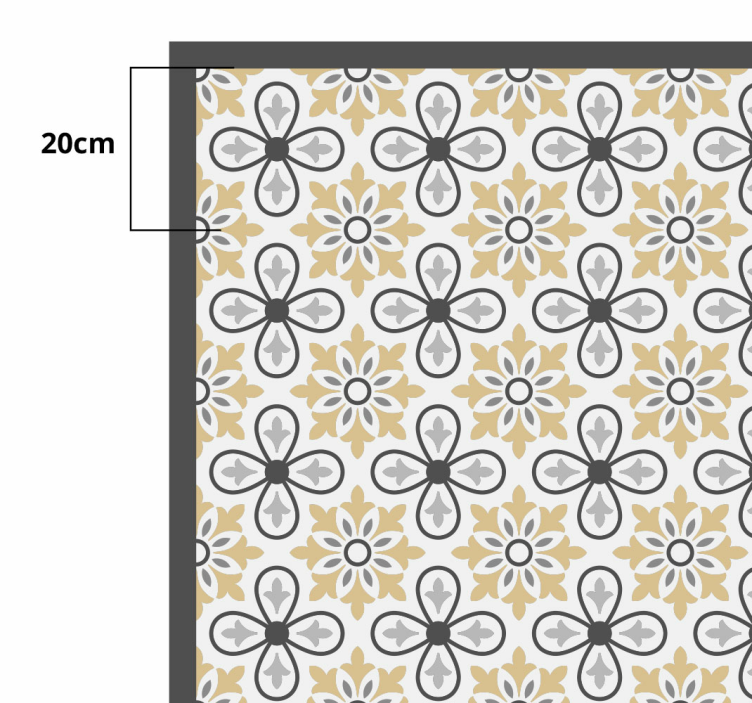 幾何学的な ビニールマット 花の幾何学的な調和 - TENSTICKERS