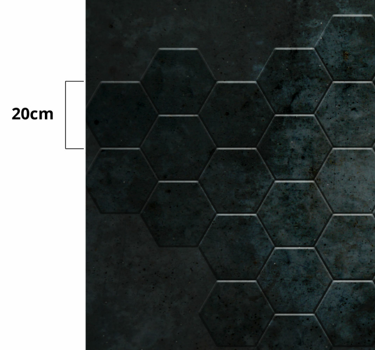 ビニール タイル カーペット 六角形パターン - TENSTICKERS