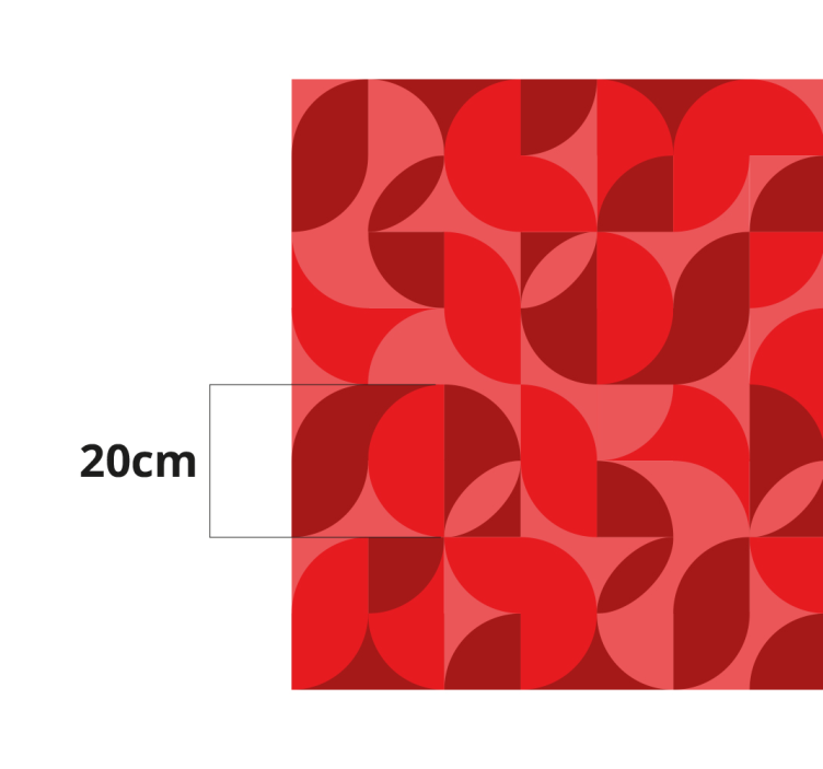 リビングルーム ビニールマット 赤いレトロ - TENSTICKERS