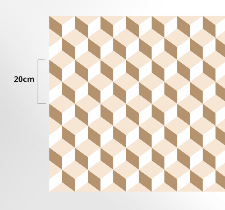 モダンキューブベイジャモダンラグ - TENSTICKERS