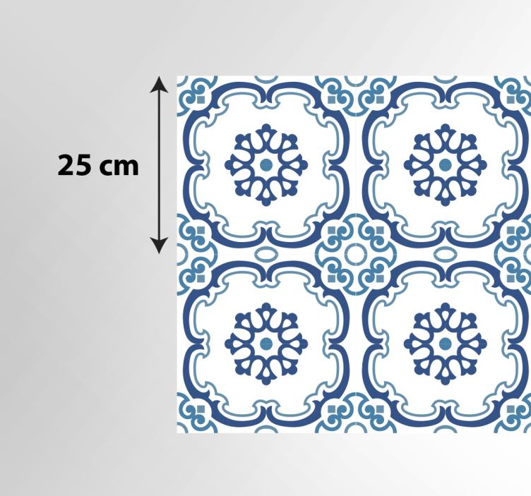 ポルトガルのタイルパターンキッチンビニールラグ - TENSTICKERS
