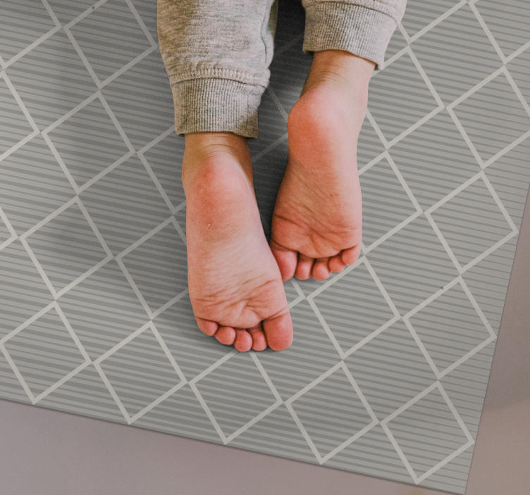 リビングルーム ビニールマット ダイヤモンドパターンの表面 - TENSTICKERS