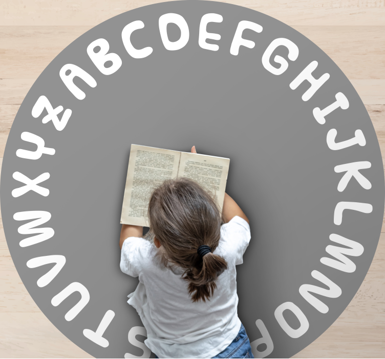 アルファベット ビニール マット アルファベットサークル - TENSTICKERS