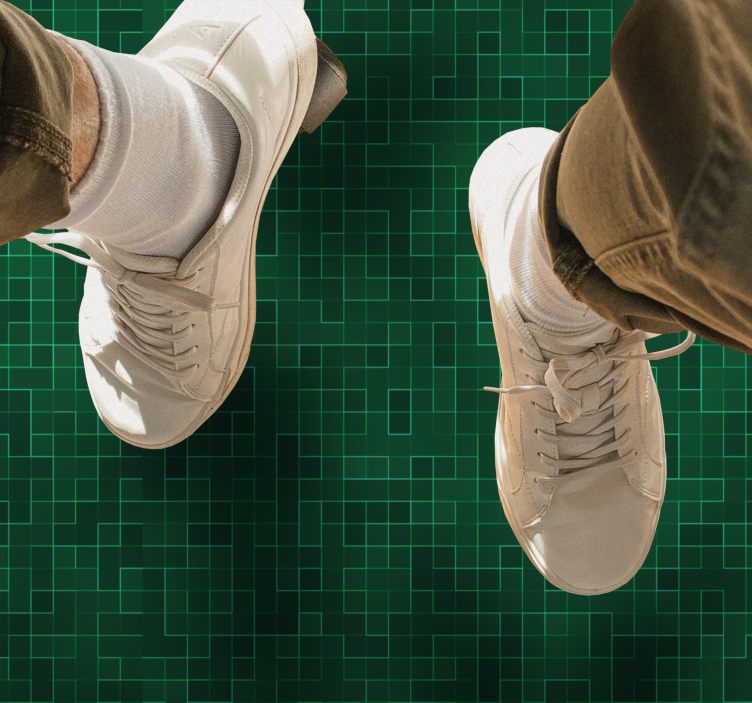 抽象的な明るい緑のモザイクタイルカーペット - TENSTICKERS