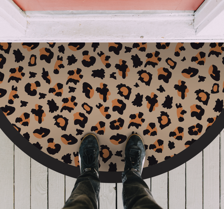 動物柄 ビニール マット 大胆なヒョウ柄デザイン - TENSTICKERS