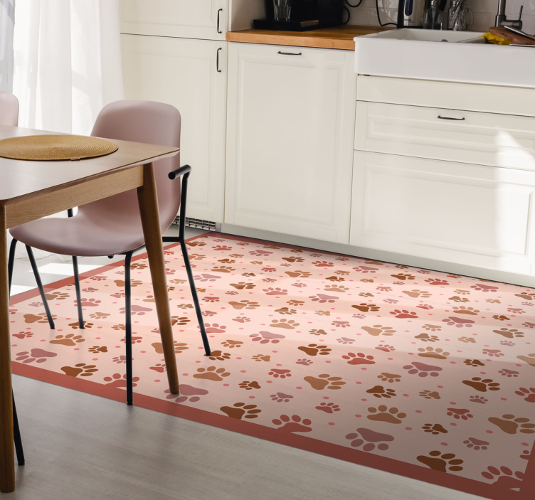 動物柄 ビニール マット 足跡パターン - TENSTICKERS