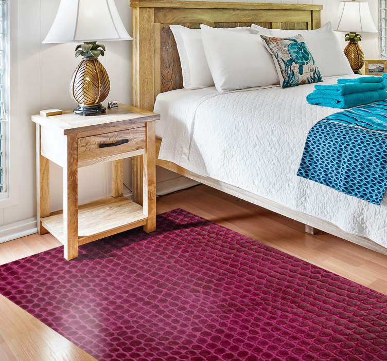 動物柄 ビニール マット 質感のある深紅色の生地 - TENSTICKERS