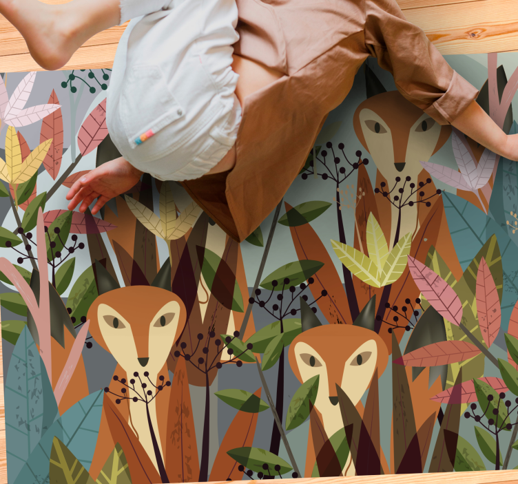 動物 ビニールマット 森の動物アート - TENSTICKERS