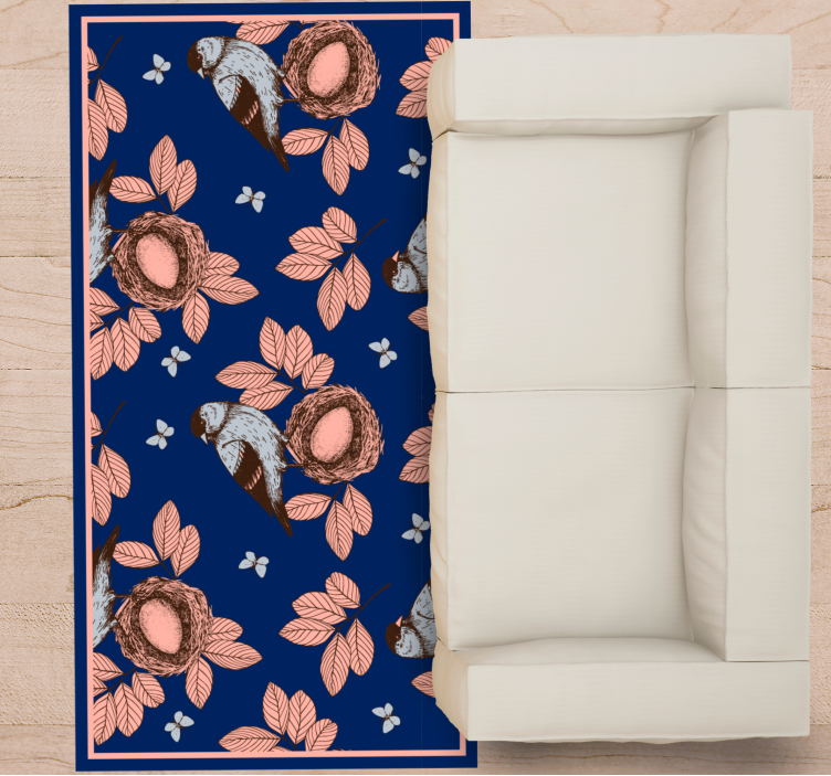 動物 ビニールマット 鳥の巣の植物モチーフ - TENSTICKERS