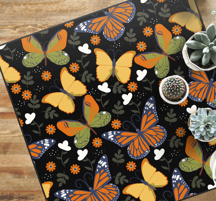 動物 ビニールマット 蝶のモチーフ - TENSTICKERS