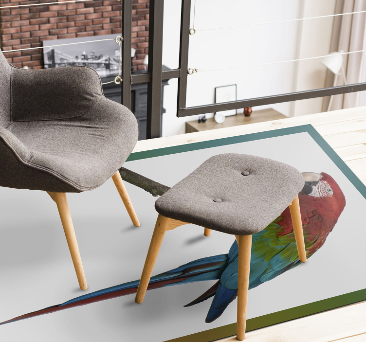 動物 ビニールマット カラフルなマコウ - TENSTICKERS