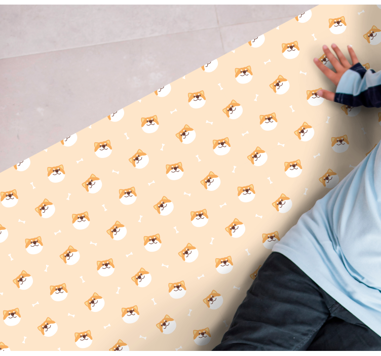 動物 ビニールマット 可愛い犬の顔 - TENSTICKERS