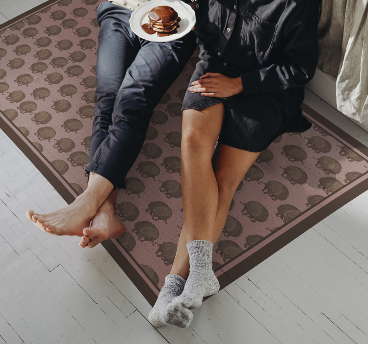 動物 ビニールマット ハリネズミ模様 - TENSTICKERS