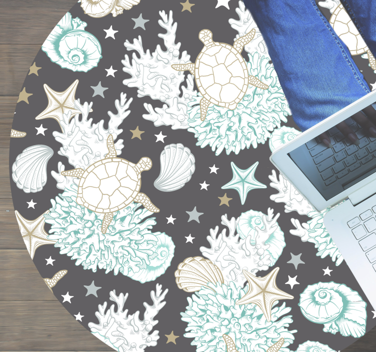 動物 ビニールマット 海洋モチーフ - TENSTICKERS