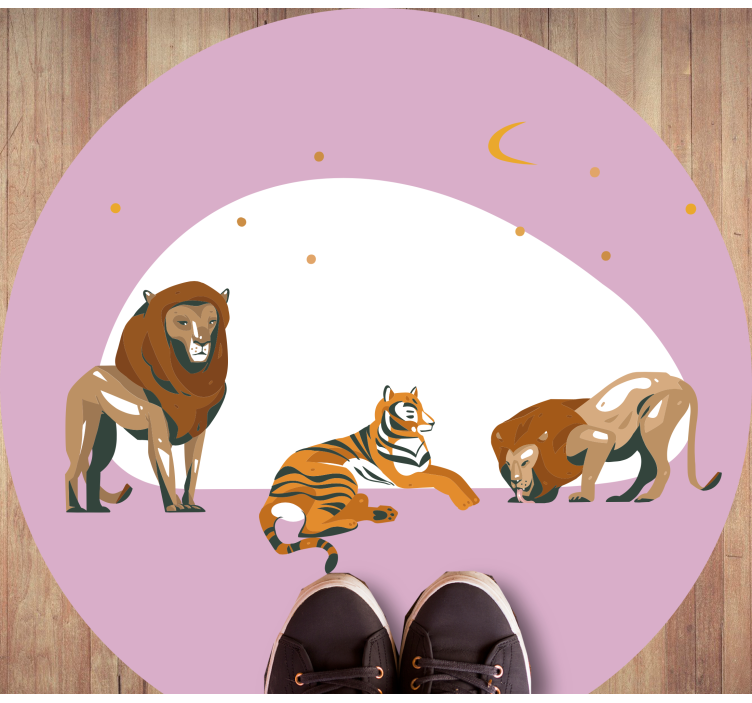 動物 ビニールマット サファリの野生動物 - TENSTICKERS