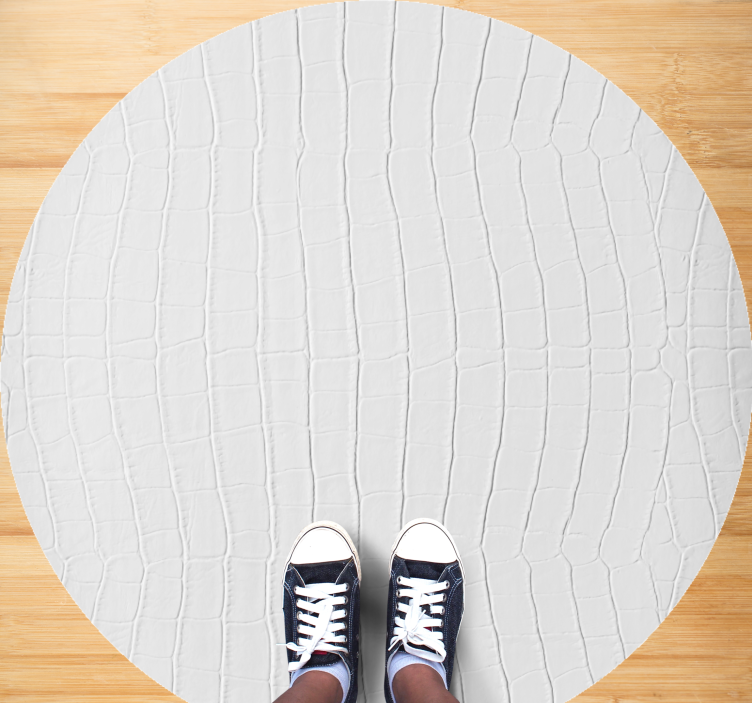 動物 ビニールマット 白いワニ柄 - TENSTICKERS
