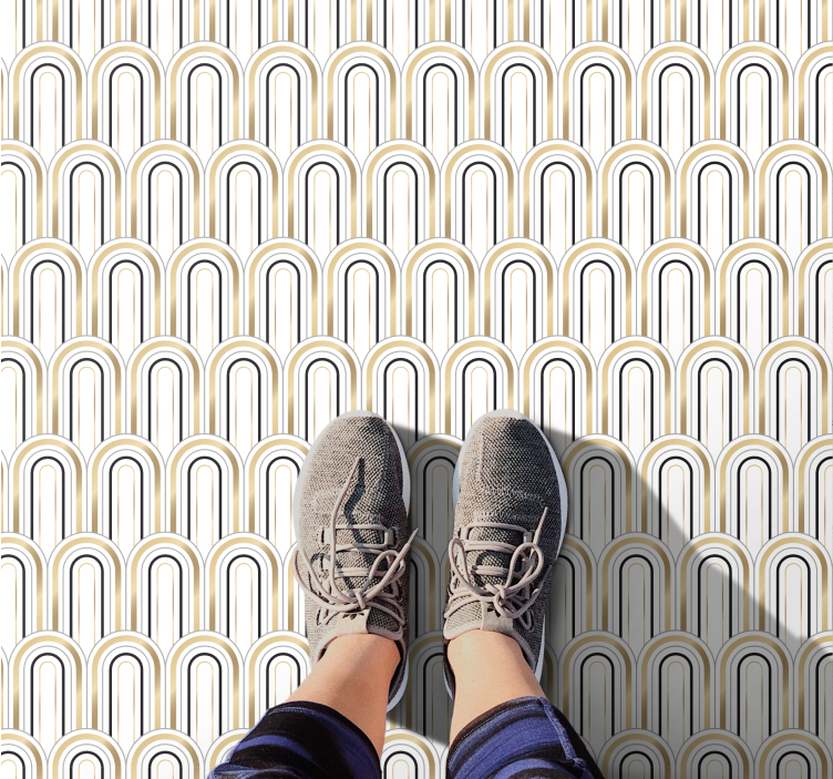 アールデコの幾何学的図形幾何学的な敷物 - TENSTICKERS