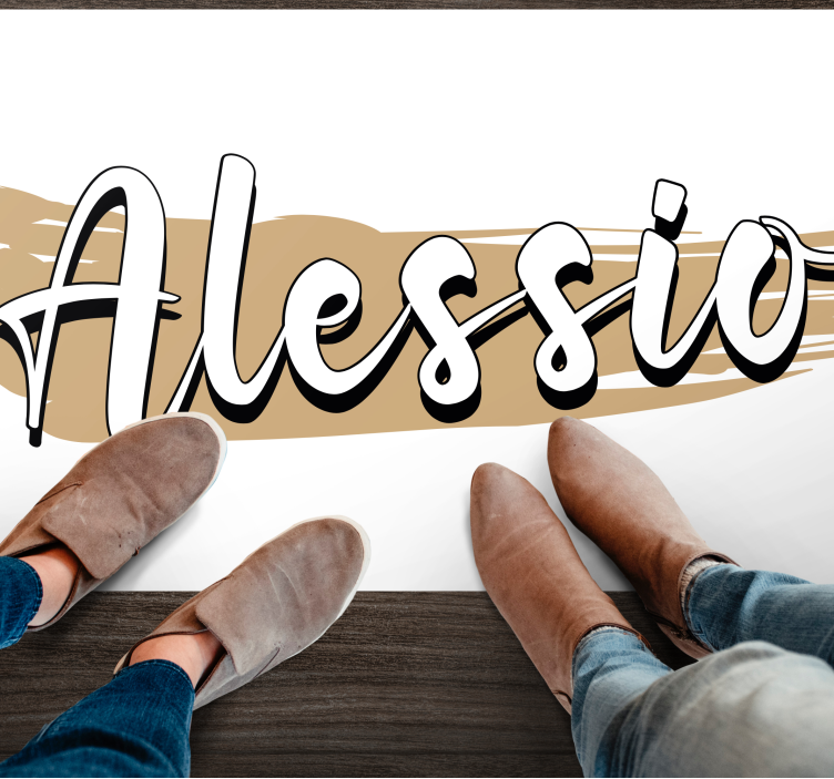 名前とペイントのカスタムマットで芸術的なデザイン - TENSTICKERS